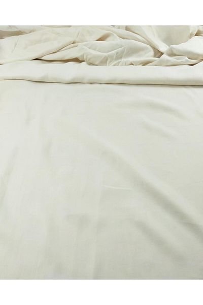 Kumaş Parça Βισκόζη υφαντό σε λευκό άμμο (Πλάτος 140 cm x Μήκος 290 cm)