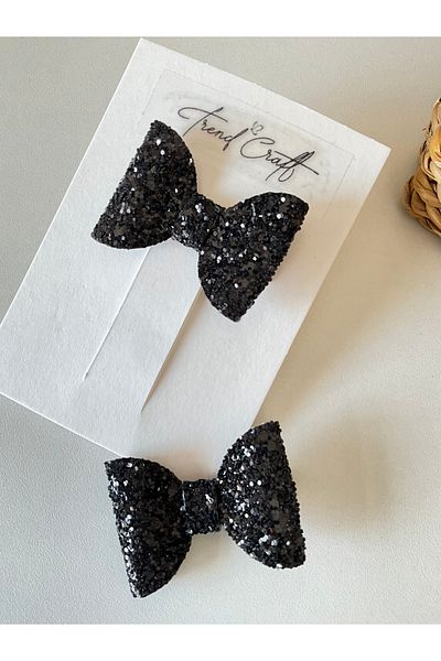 Trend Toka Glitter Shiny 2-Piece Bow Clip Buckle
