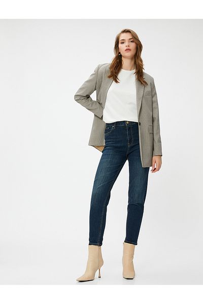Koton Blugi cu talie înaltă Slim Fit - Mom Slim Jean
