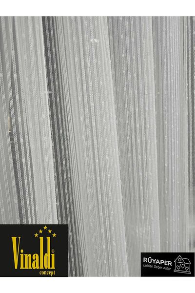 Vinaldi Rüyaper - Tulle Curtain with Heavy Gramage and Dot Detail, Suitable for All Rooms