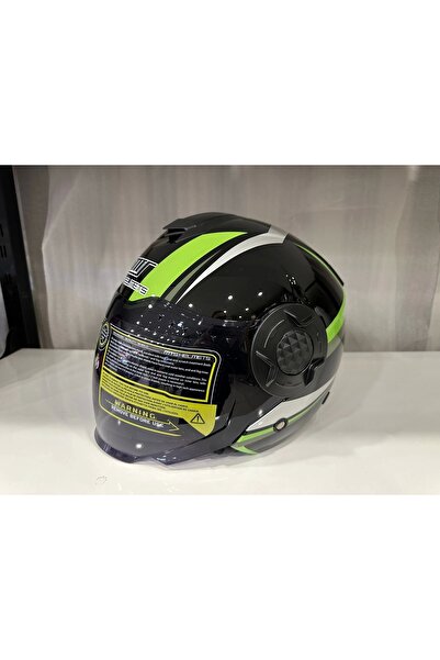 MTS KASK MTS 625 WASP ÇENESİZ GÜNEŞ GÖZLÜKLÜ YEŞİL/SİYAH