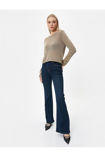 Koton Îmbrăcăminte pentru femei Pantaloni Indigo închis