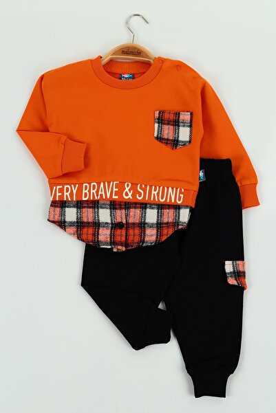 nazar baby Very Brave Baskılı İkiiplik Erkek İkili Takım