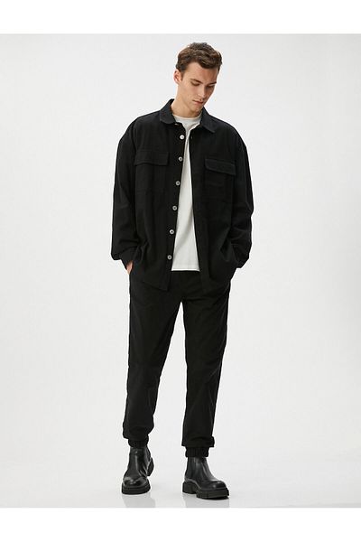 Koton Washable Jogger Trousers, Comfortable Cut, Lace-up Waist, Pocket Detail