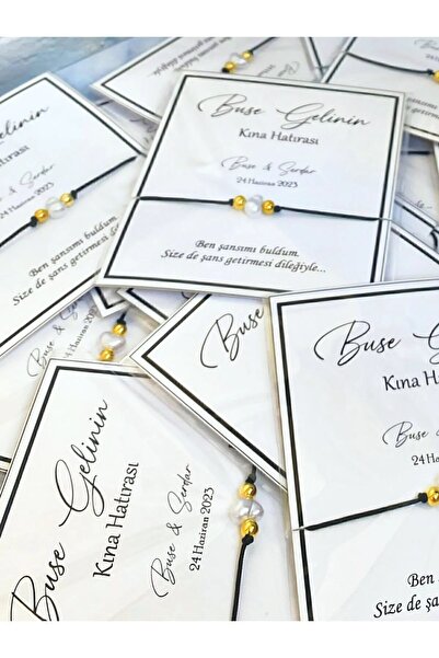 Genel Markalar Kişiye Özel Şans Bilekliği Söz, Nişan, Bekarlığa Veda, Kına, N...