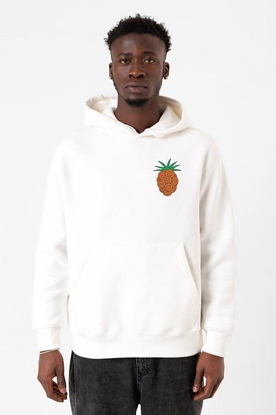 Tshirthane One Piece Anime Bara Bara Devil Fruit Λευκό ανδρικό φούτερ με κουκούλα 3 κορδονιών