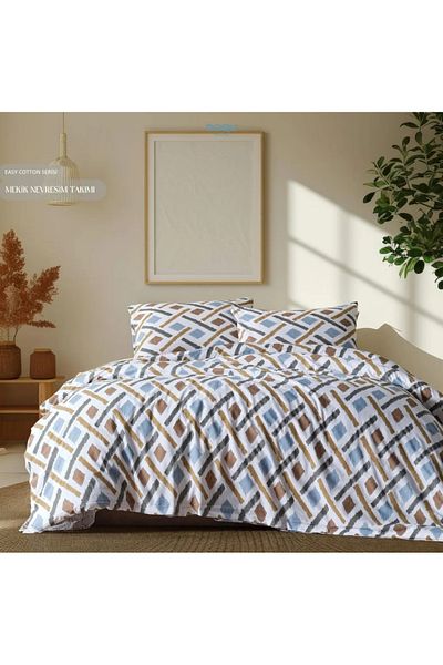 YUNUSOĞLU HOME Doqu Easy Cotton Single Duvet Cover Set Shuttle