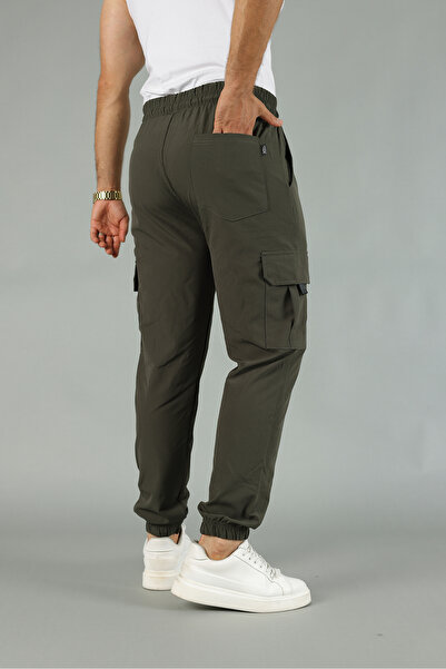 EYFA Parachute Fabric Rubber Leg Cargo Pocket a Quality Men's Trousers