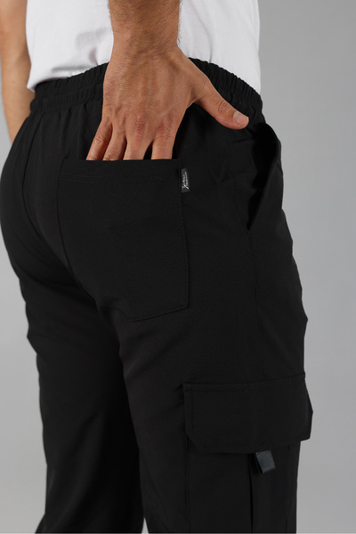 EYFA Parachute Fabric Rubber Leg Cargo Pocket a Quality Men's Trousers