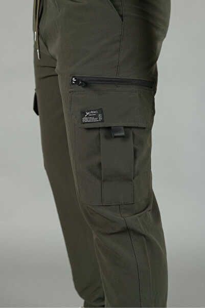 EYFA Parachute Fabric Rubber Leg Cargo Pocket a Quality Men's Trousers