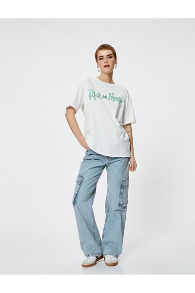 Koton Rick and Morty T-Shirt Print Back Short Sleeve Crew Neck Cotton Licensed
