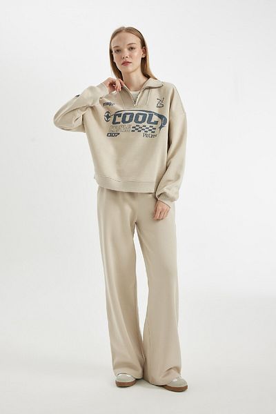 DeFacto Basic-Jogginghose mit weitem Bein und elastischer Taille – Taschen B3345ax24wn