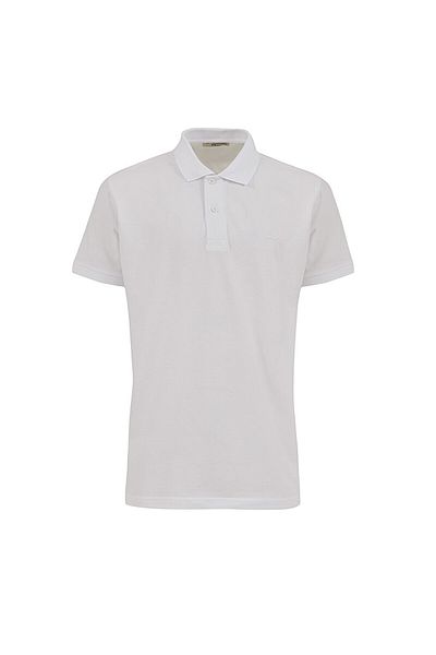 Ltb Polo Neck White T-shirt