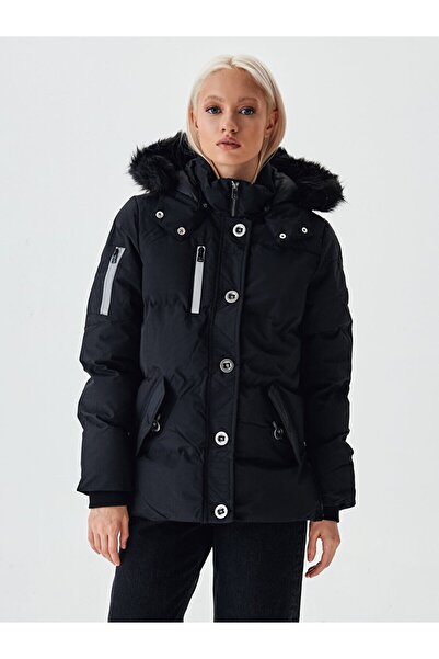 Ltb Black Coat with Inflatable Pockets