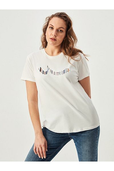 Ltb Cream T-Shirt with Logo
