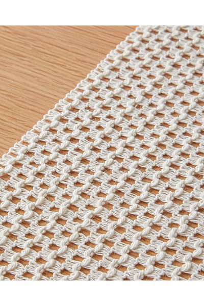 English Home Ruby Beige Cotton Runner - 35X145 cm