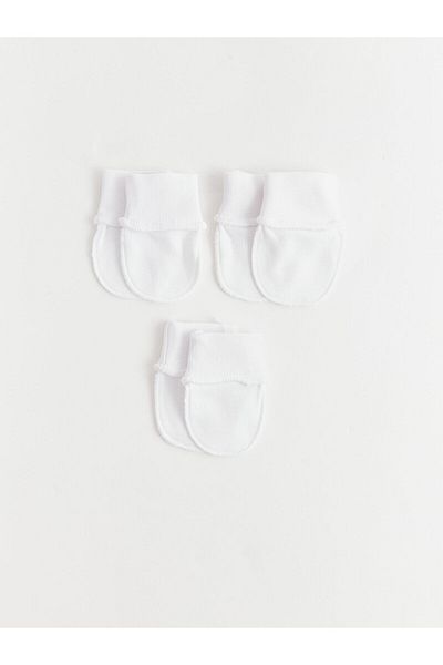 LC Waikiki Lcw White Basic Baby Boy Gloves 3Pcs