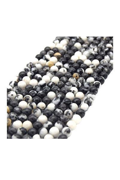 RLX BUJİTERİ Piatra naturală Zebra Agat 8 MM 1 Suvită (47 buc)