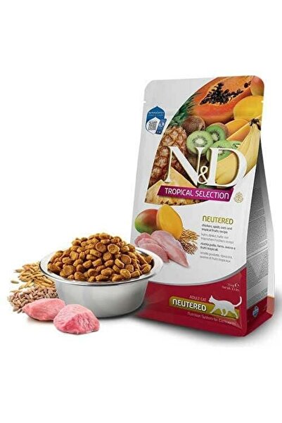 N&D Tropical Selection Tavuklu ve Tropikal Meyveli Kısırlaştırılmış Kedi Mama...