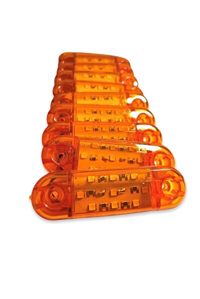Genel Markalar Kopya - 10 Adet Tombul Parmakunıversal Led Lamba Sarı 12v - 24v