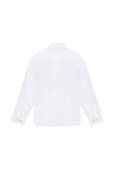U.S. Polo Assn. Cămașă albă cu mânecă lungă pentru băiat 50270487 -VR013