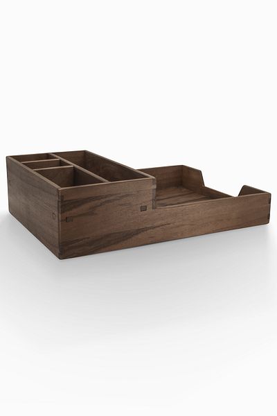 Woodsaka Reka Desktop Organizer & Δίσκος χαρτιού Α4 - Ξύλο καρυδιάς