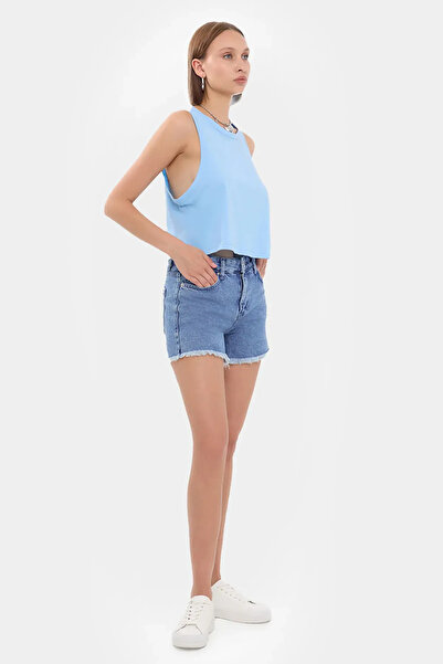 Hiccup Безрукавний велосипедний кроп-топ з коміром