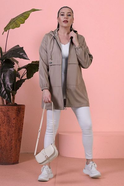 Ferace Γυναικεία ρούχα Hijab Plus Size Seasonal Sports Trenckot Vision