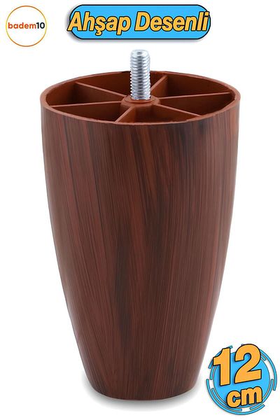 Badem10 Șurub (M8 DENT FINE) Plastic 12 Cm (NUC) Mobilier Dulap Canapea Fotoliu Picioare Picioare