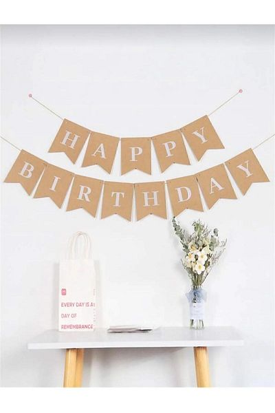 Atölye Mi Retro Cream 7 Years Old Balloon Happy Birthday Kraft Banned 3 Retro Heart Balloon Balloon Set