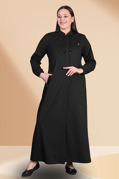 Ferace Women's Large Size Winter Coat Top Coat Full Length