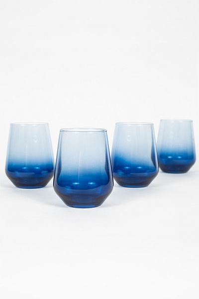 Rakle New Iconic 4-Piece Water Glass Set Blue 425 Cc
