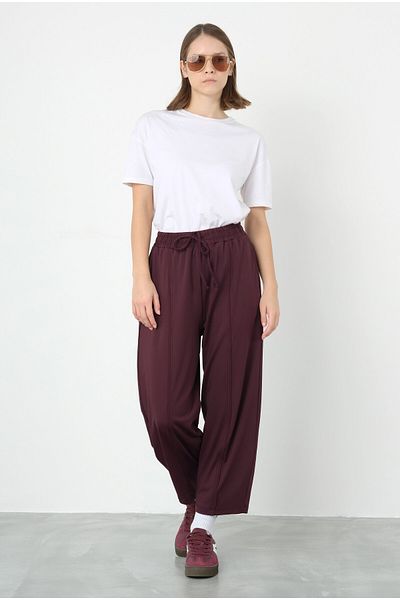 HEQA Pantaloni tăiați de culoare prune