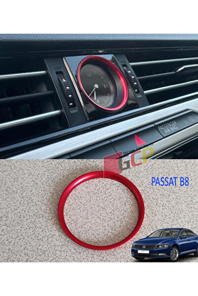 ErciyasOTO Passat B8 Saat Çerçeve Yüzük KIRMIZI - Passat B8 Krom Metal Aksesuar