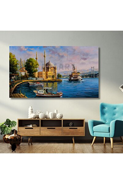 GAAGART Tekli Yatay Kanvas Duvar Tablosu İstanbul Manzara Resmi