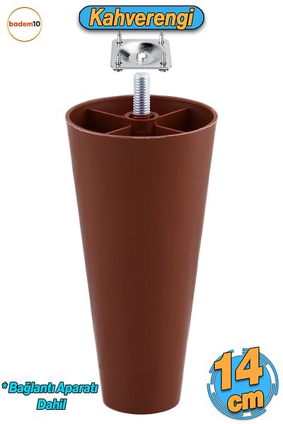 Badem10 Cu șurub (M8 DENT FIN) Aparat inclus Plat 14 Cm (MARO) Mobilier din plastic Fotoliu Canapea Picior Picioare