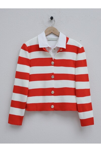 HİJABAYA Κοντή ζακέτα με μεταλλικά κουμπιά Ringelli