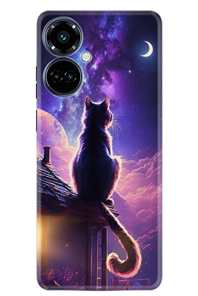 TECNO Camon 19 Pro Kılıf Boutique Baskılı Resimli Damdaki Kedi Pcode -091