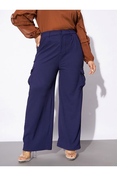 Sassafras By Styli Plus Cargo Pocket Detail Straight Pants