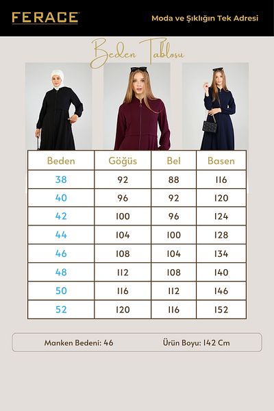 Ferace Γυναικείο φόρεμα Mevlana Ferace Plus Size