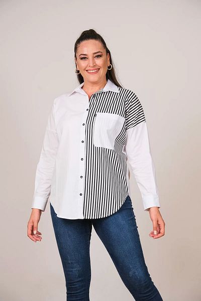 Lady Majestic Cămașă de damă - Design de mărime Plus