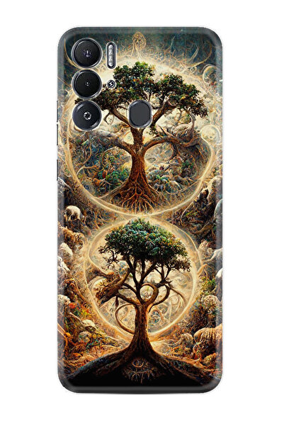 TECNO Pova Neo Kılıf Boutique Baskılı Resimli İkili Ağaç Pcode -036