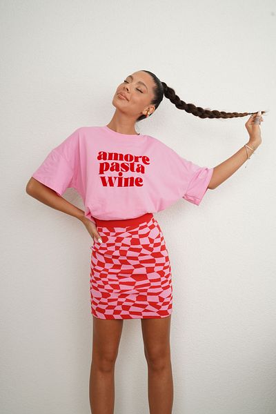 SeninOlsun Red Pique Skirt with Jagar