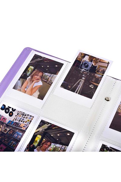 Nobbystar Μωβ άλμπουμ φωτογραφιών Instax Polacard με χωρητικότητα 96 φωτογραφιών