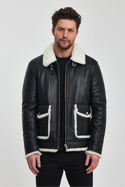 Deri Company Jake Black Leather Coat