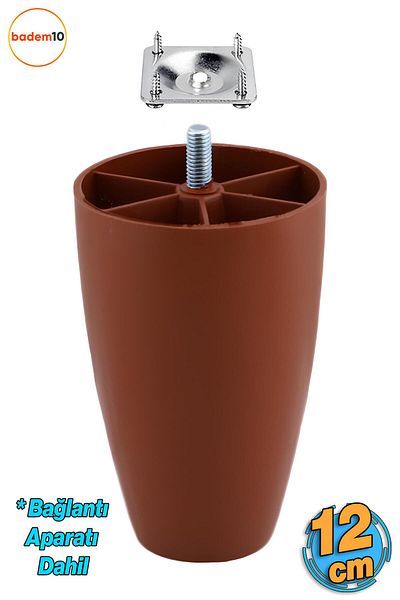 Badem10 Șurub (M8 DENT SUBTIRE) 12 Cm (MARO) Mobilier din plastic Fotoliu Canapea Picior Picioare Include aparate