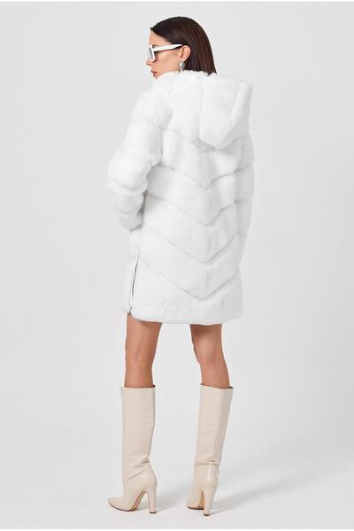 Deri Company Martina White Feather Coat