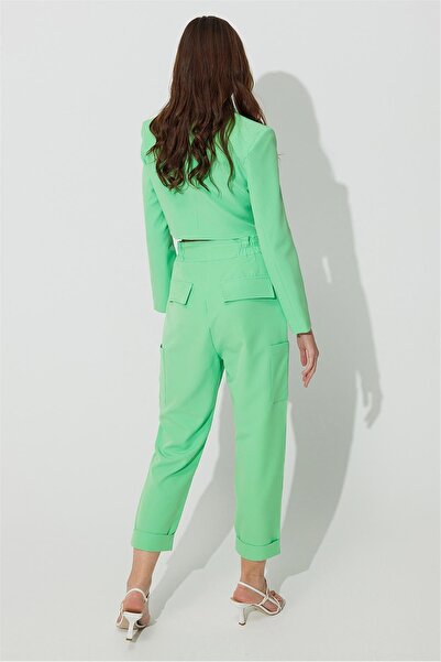 SHERIN Πράσινο σακάκι με διπλό γιακά