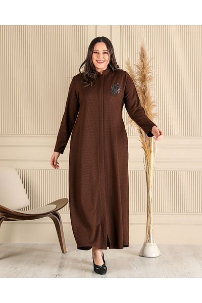 Ferace Дамско палто с цип, размер Modes Dressing, дълга дължина