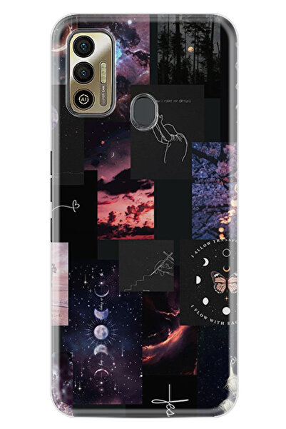 TECNO Spark 7T Kılıf Boutique Baskılı Resimli Ay Pattern Pcode -030